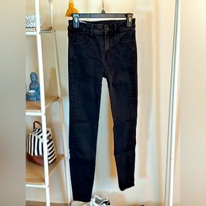 AE Size 4R Hi-Rise Jegging Black Wash